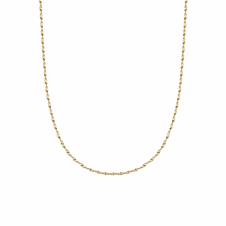 Helix Twisted Chain Necklace 18ct Gold Plate recommended