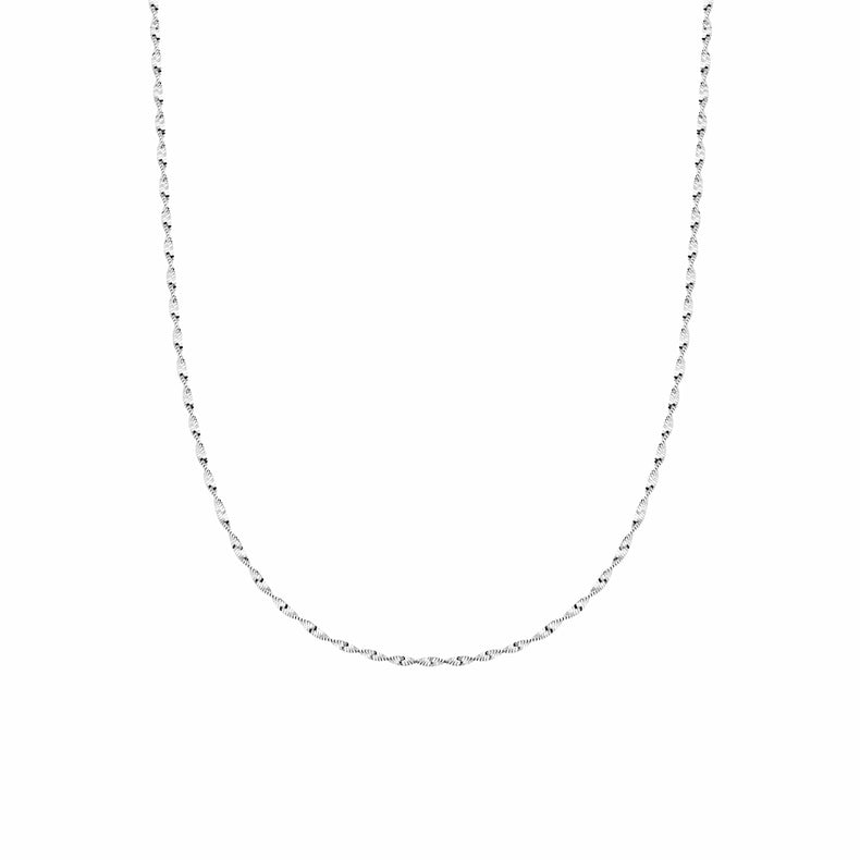 Helix Twisted Chain Necklace Sterling Silver