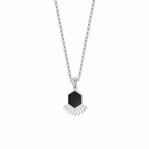 Hexagon Fan Necklace Sterling Silver recommended