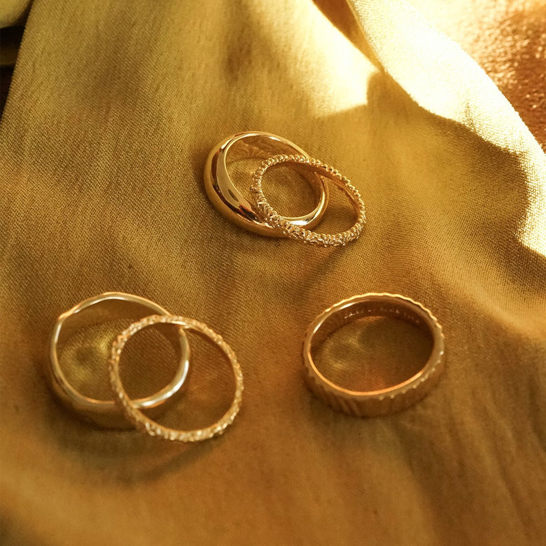 Iota Daisy Ring 18ct Gold Plate