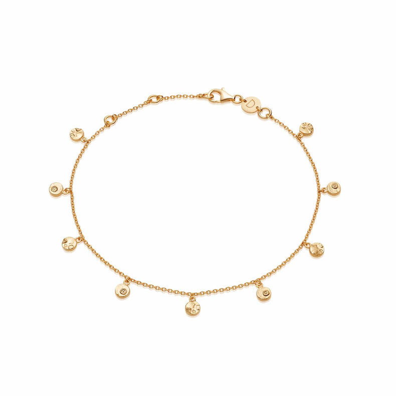 Isla Shell Charm Anklet 18Ct Gold Plate recommended
