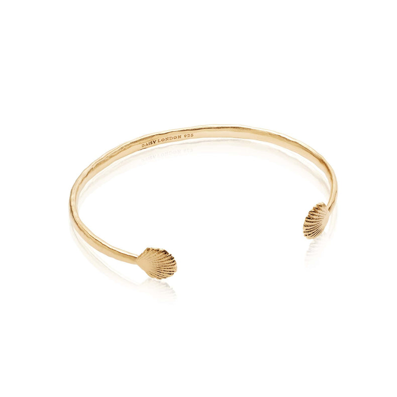 Isla Shell Cuff Bangle 18Ct Gold Plate recommended