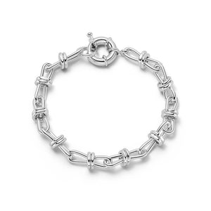 Polly Sayer Knot Chain Bracelet Silver Plate recommended