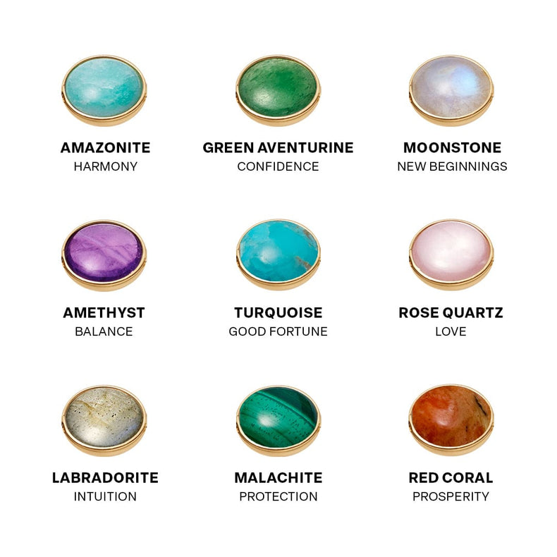 Labradorite Healing Stone Necklace 18ct Gold Plate