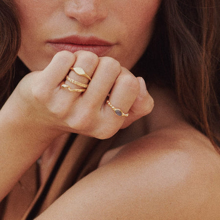 Labradorite Healing Stone Bobble Ring 18ct Gold Plate recommended