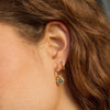 Labradorite Healing Stone Charm Earrings 18ct Gold Plate