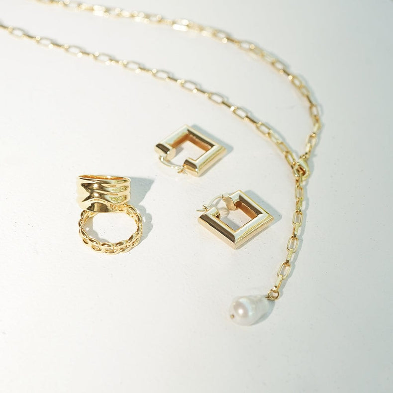 Polly Chunky Tidal Ring 18ct Gold Plate