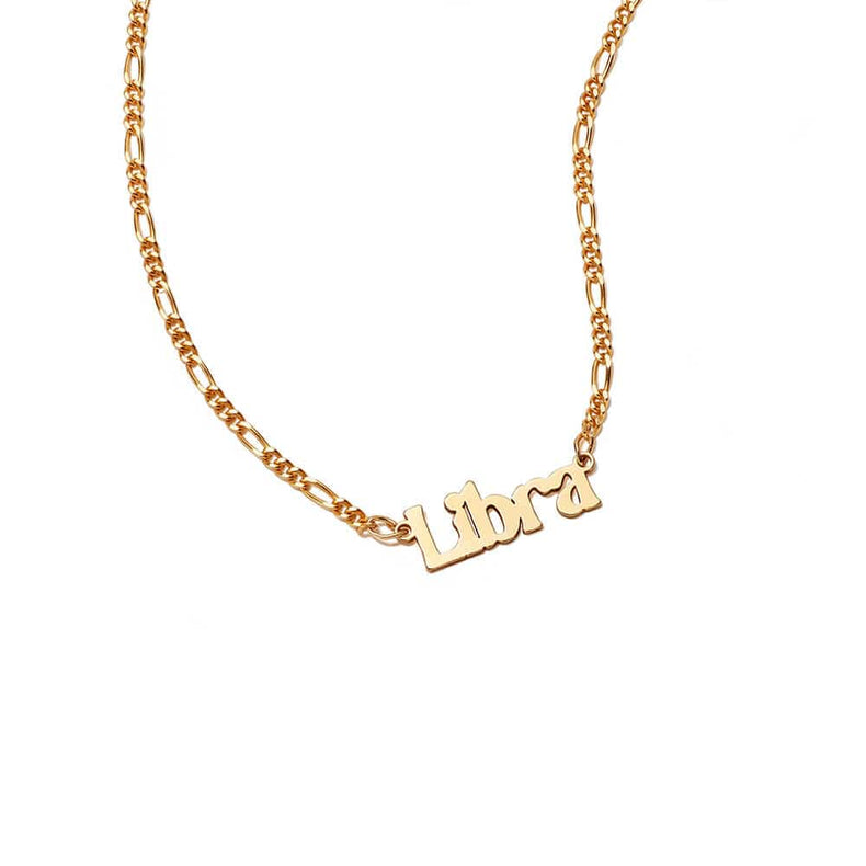 Libra Zodiac Necklace 18ct Gold Plate recommended