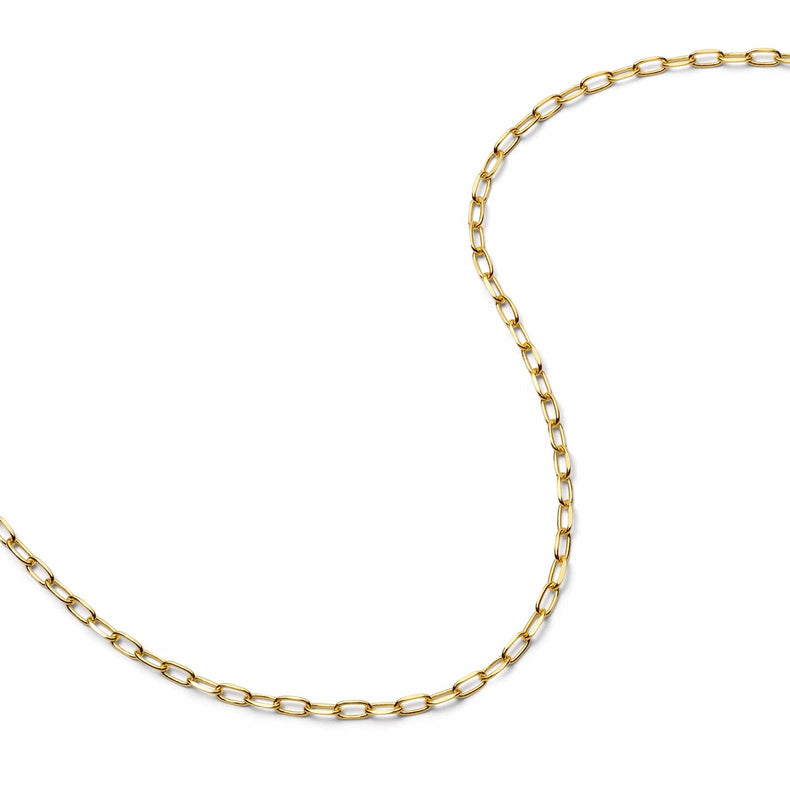 Light Paperclip Chain Necklace 18ct Gold Plate