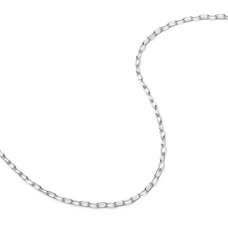 Light Paperclip Chain Necklace Sterling Silver