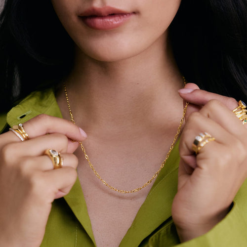 Link Lightweight Chain Necklace 18ct Gold Plate