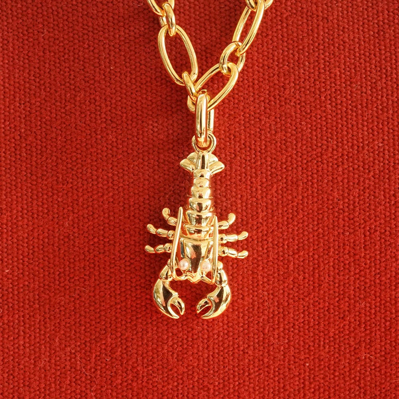 Lobster Charm 18ct Gold Plate