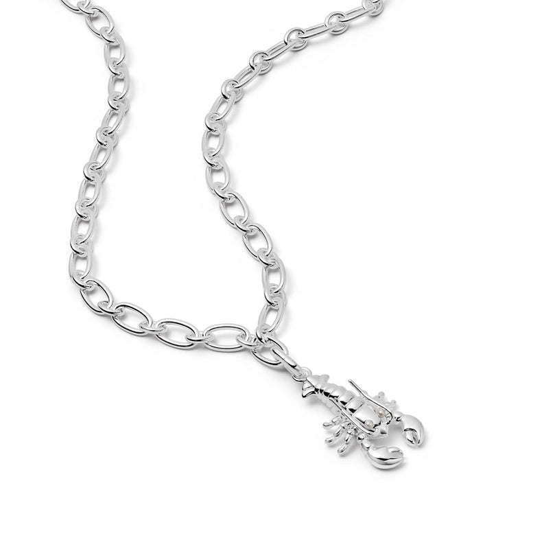 Lobster Chunky Chain Necklace Sterling Silver
