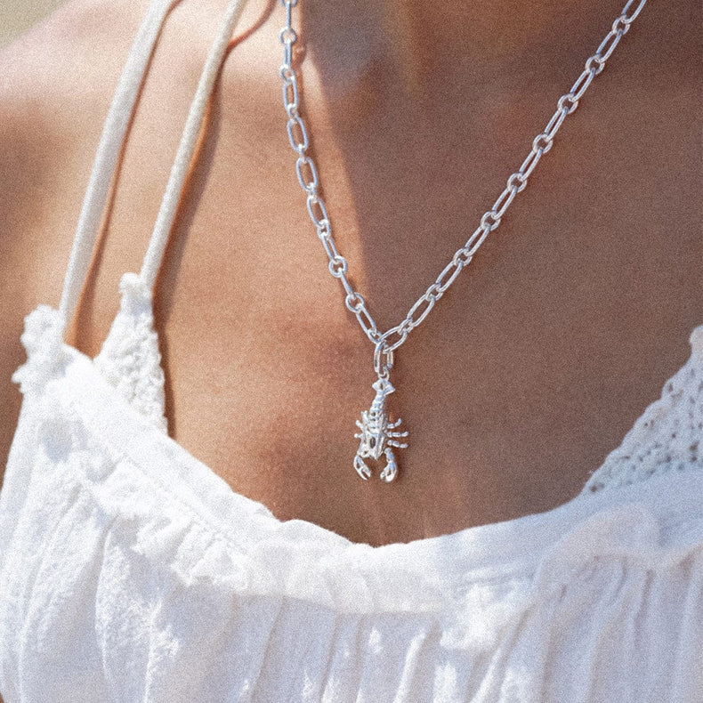 Lobster Chunky Chain Necklace Sterling Silver