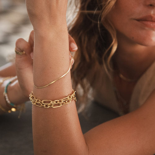 Magnus Chunky Chain Bracelet 18ct Gold Plate