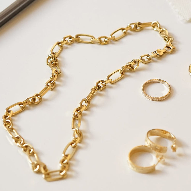 Magnus Chunky Chain Necklace 18ct Gold Plate