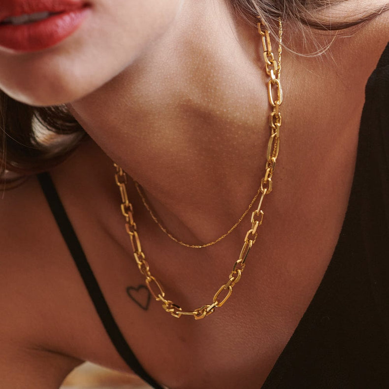 Magnus Chunky Chain Necklace 18ct Gold Plate