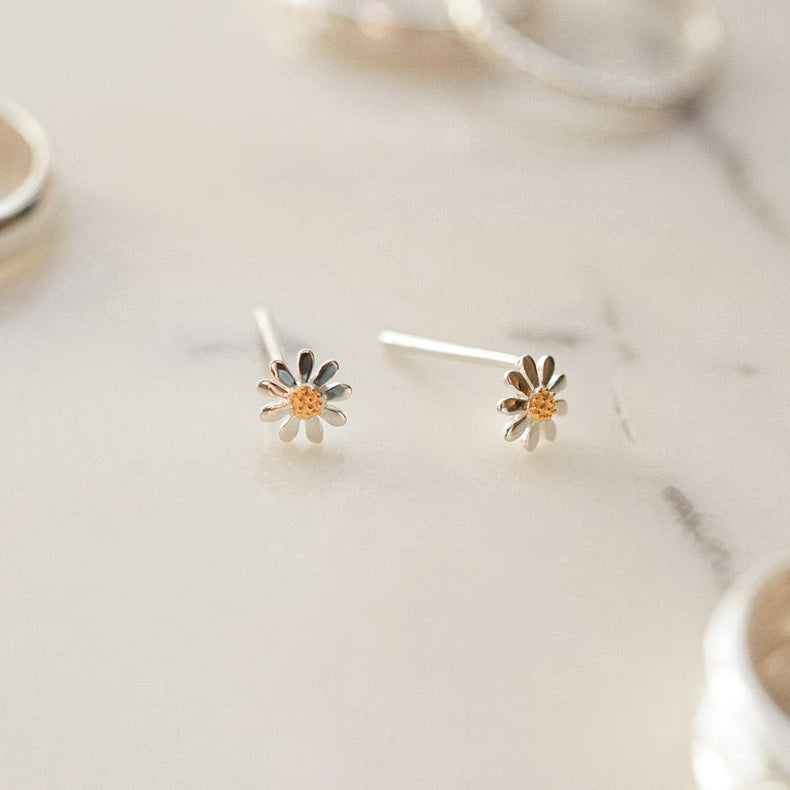Marguerite Daisy Stud Earrings Sterling Silver