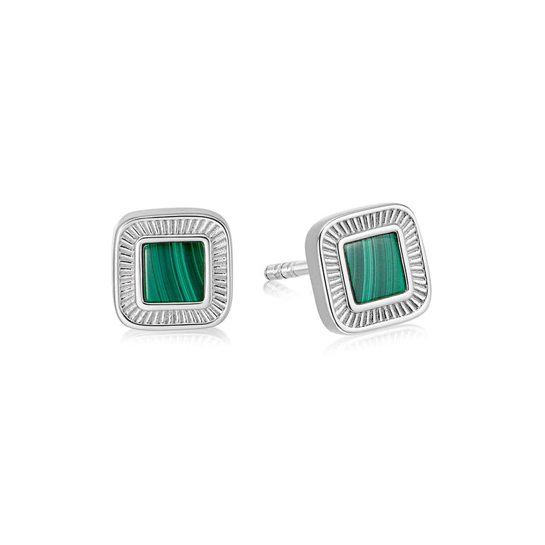Mini Malachite Palm Stud Earrings Sterling Silver recommended