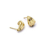 Mini Wave Stud Earrings 18ct Gold Plate
