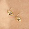 Mini Wave Stud Earrings 18ct Gold Plate