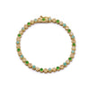 Mixed Gemstone Tennis Bracelet 18ct Gold Plate