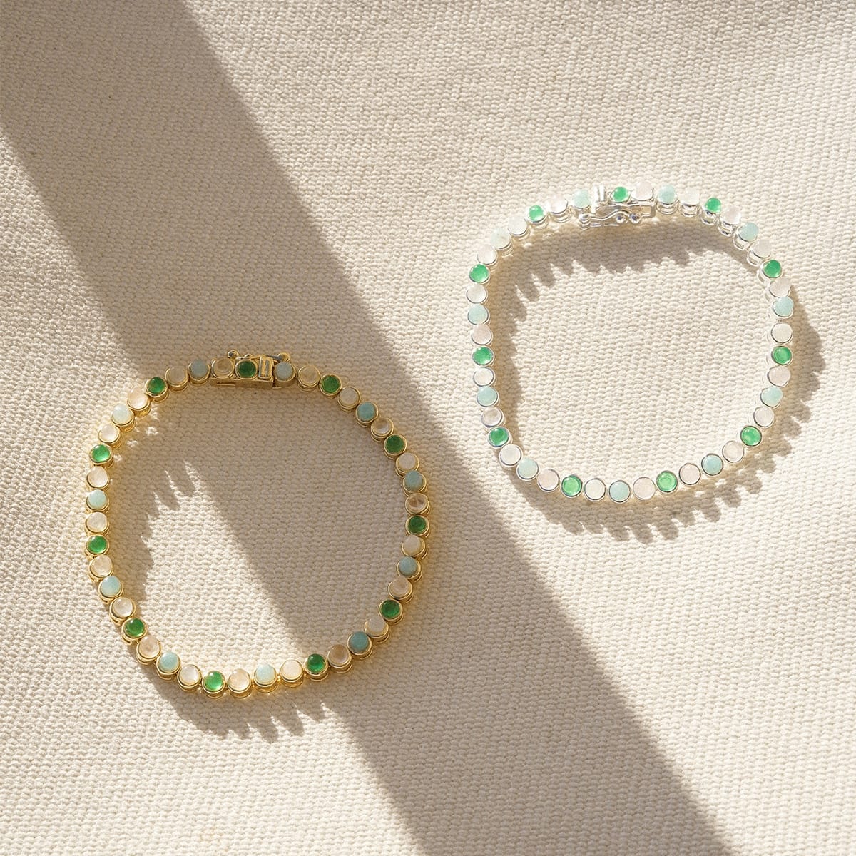 Mixed Gemstone Tennis Bracelet 18ct Gold Plate