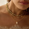 Mixed Gemstone Tennis Necklace 18ct Gold Plate