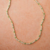 Mixed Gemstone Tennis Necklace 18ct Gold Plate