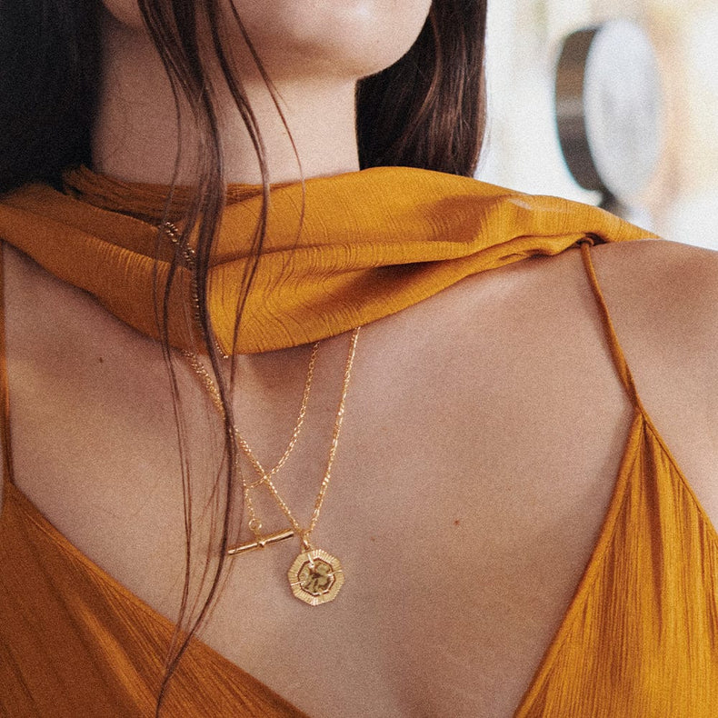 Estée Lalonde Modern Heirloom Necklace Layering Set 18ct Gold Plate