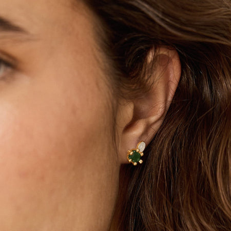 Moonstone Oval Stud Earrings 18ct Gold Plate recommended