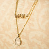 Mother of Pearl & Mama Necklace Layering Set 18ct Gold Plate