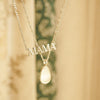 Mother of Pearl & Mama Necklace Layering Set Sterling Silver