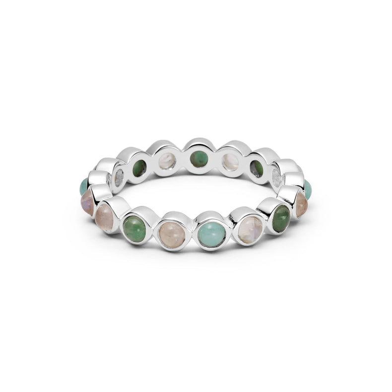 Mixed Gemstone Tennis Ring Sterling Silver recommended