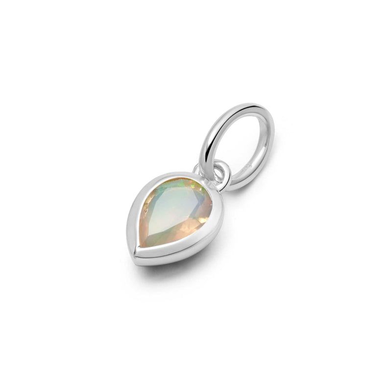 Opal October Birthstone Charm Pendant Sterling Silver recommended