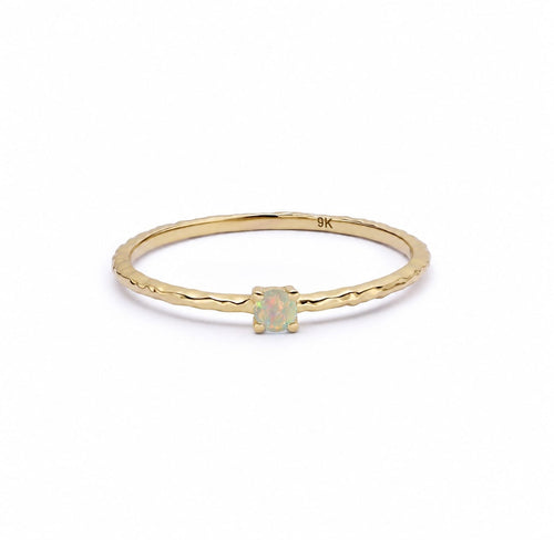 Opal October Birthstone Ring 9ct Solid Gold