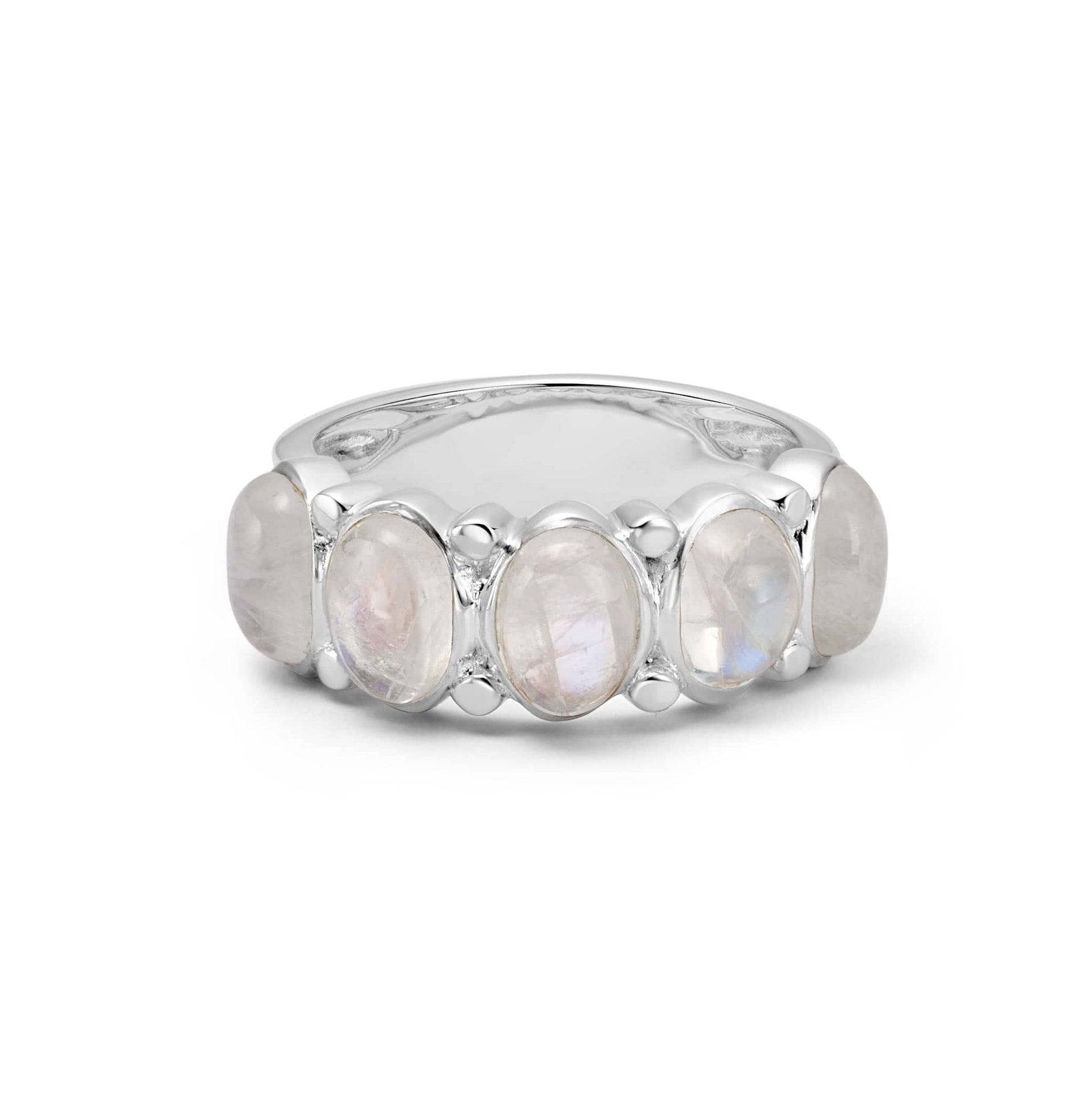 Bold Moonstone Ring Sterling Silver