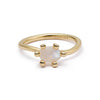Moonstone Claw Ring 18ct Gold Plate
