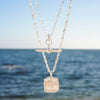 Organic Mother Of Pearl Necklace Sterling Silver