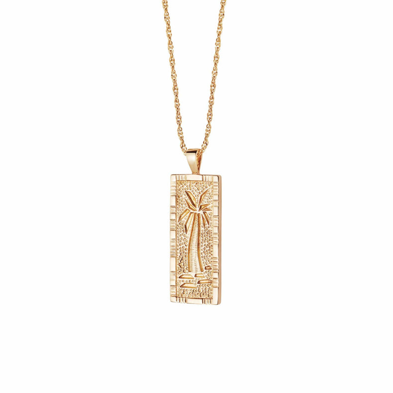 Palm Engraved Necklace 18ct Gold Plate recommended