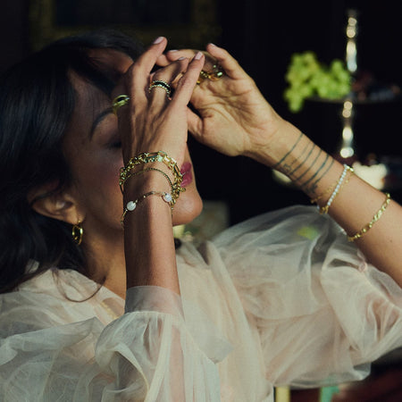 Pearl Chunky Chain Bracelet 18ct Gold Plate recommended