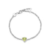Peridot August Birthstone Charm Bracelet Sterling Silver