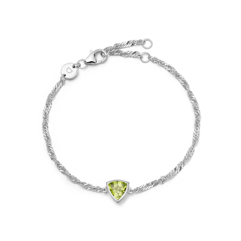 Peridot August Birthstone Charm Bracelet Sterling Silver recommended