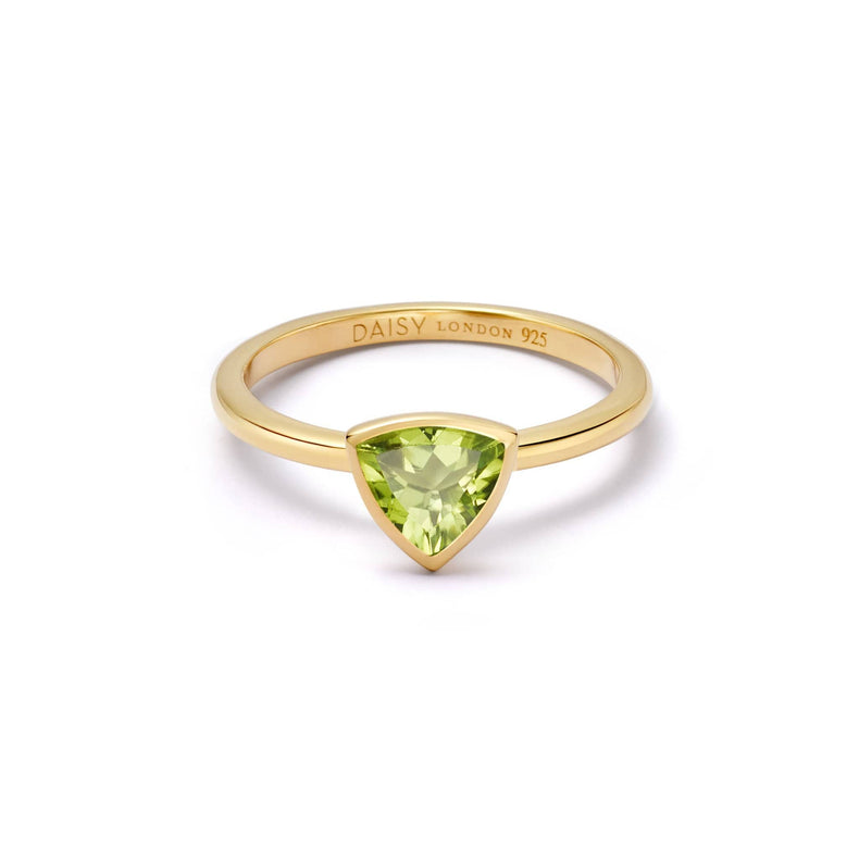 Peridot August Birthstone Ring 18ct Gold Plate recommended