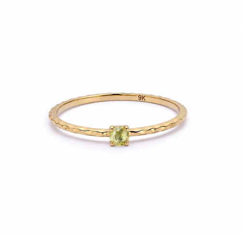 Peridot August Birthstone Ring 9ct Solid Gold