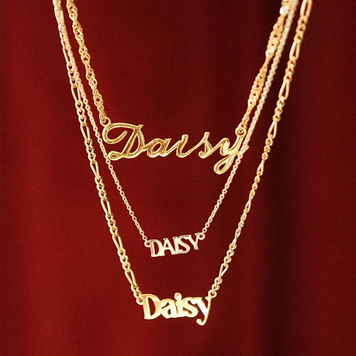 Personalised Carrie Name Necklace 18ct Gold Plate