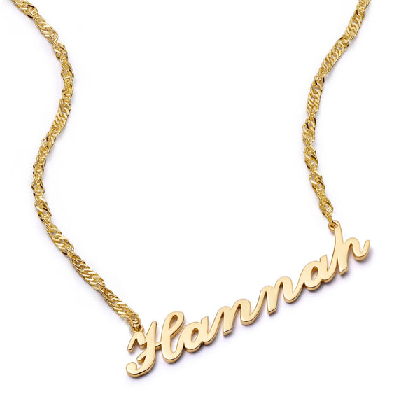 Leafael Personalized Message Choker Necklace - 18K Gold-Dipped, 16+2 Inch Inspirational Jewelry