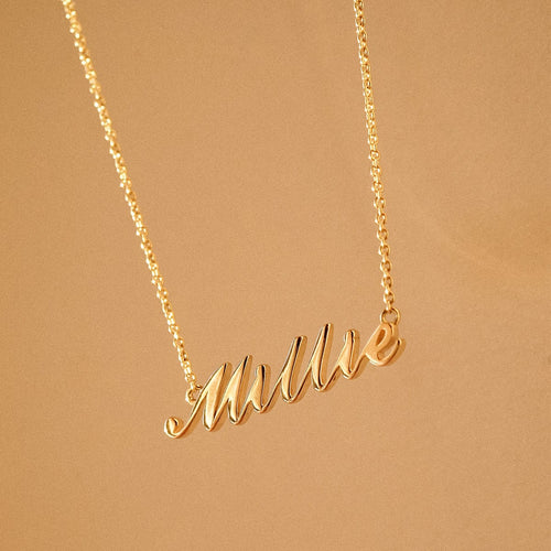 Personalised Carrie Necklace 9ct Solid Gold