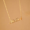 Personalised Carrie Necklace 9ct Solid Gold