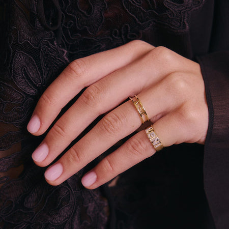 Personalised Pavé Ring 9ct Solid Gold recommended